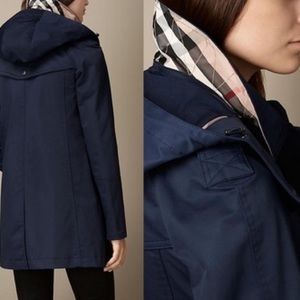 Burberry ‘Bowpark’ Haymarket Raincoat, Navy.